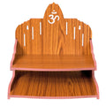 VJ Sons Wooden Wall Mounted Hanging Puja Temple Wood God Stand for Pooja Room | Mandir Devghar Stand Temple | Home Temple | Puja Mandir (Red 4)