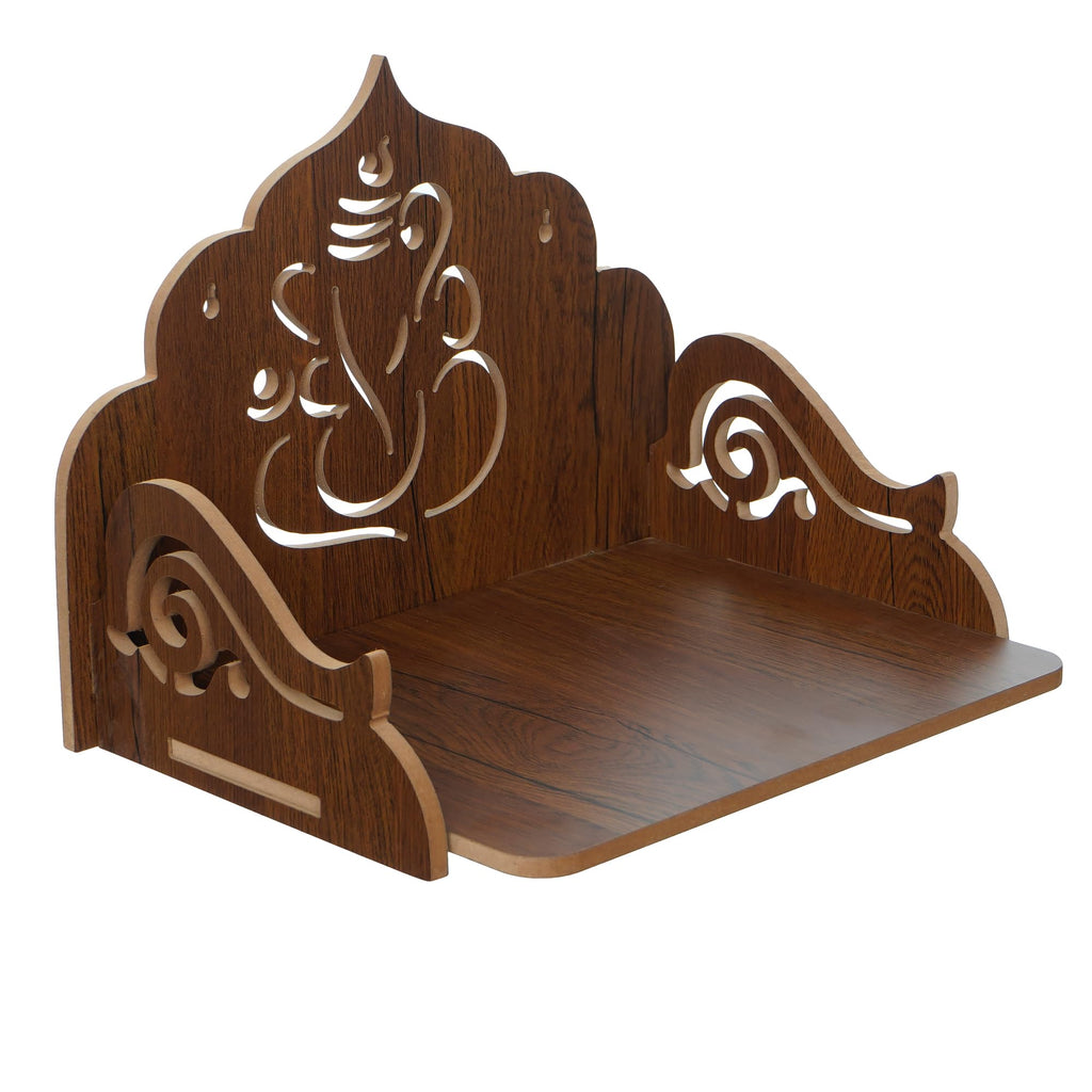 eCraftIndia Ganesha Design Laminated Wood Pooja Temple/Mandir