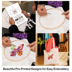 picknMAKE DIY Aesthetic & Stylish Embroidery Tote Bags for Women Office use with Zip – Stylish Cotton Canvas Tote Handbags for College, Office, and Everyday Use