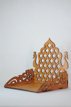 EXPRO Wooden Wall Mounted Pooja Mandir for Home & Office, Wooden Temple for Home Decor Hanging Pooja Stand for Idols | Height: 5 | DIY (Do-It-Yourself) (Height 5 | Temple Design)