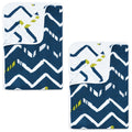 Divine Casa Polyester All-Weather 120 GSM Printed Lightweight Reversible Design Set of 2 Single Bed AC Dohar Blanket - Dark Blue and White| TC - 120 Kafalo
