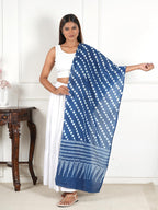 Gutthi Women's Cotton Stoles | Scarf Lightweight & Comfortable for All Seasons, Size (100X180 CM) (Blue)