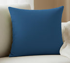 Yellow Weaves Cotton Canvas Decorative Cushion Covers, (24 X 24 Inches), Set of 1, Denim Blue