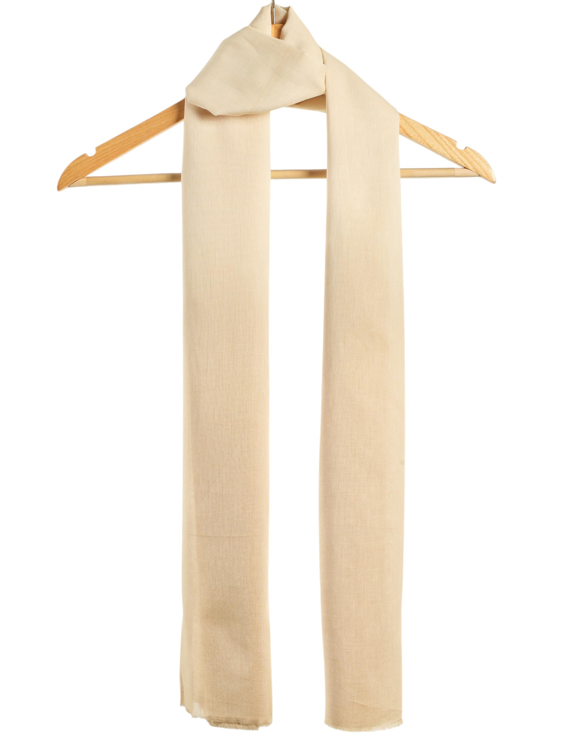VERAME Cotton Ombre Shaded Scarf for Women & Men – Lightweight Breathable Summer Stole, Soft Stylish Unisex Wrap (BEIGE)
