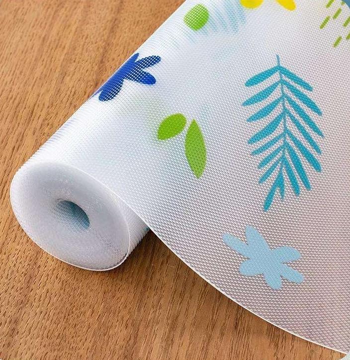 ElastPro (45 cm X 1.5 m) Printed Shelf Liners for Kitchen Shelves, Drawer Mat, Shelf Liner, Fridge Mats, Kitchen Cabinet Drawer Mat Liner Sheets (Floral Print) Kafalo