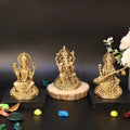 ARTVARKO Brass Laxmi Ganesha Saraswati Idol Statue Spiritual Sculpture Puja Vastu Showpiece Religious Murti Pooja Gift and Home Décor.