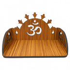 HOMEWEY DECOR Wooden Home Temple Handcrafted Support Heavy Idols Luxurious Finish Pooja Mandir for Home & Office Wall Mount for Room (Design8)