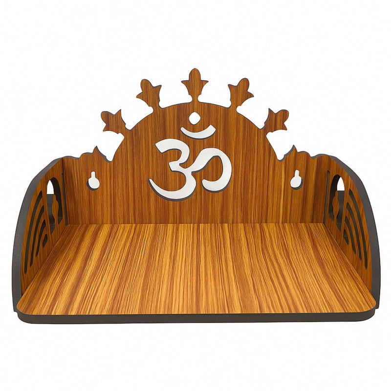 HOMEWEY DECOR Wooden Home Temple Handcrafted Support Heavy Idols Luxurious Finish Pooja Mandir for Home & Office Wall Mount for Room (Design8)