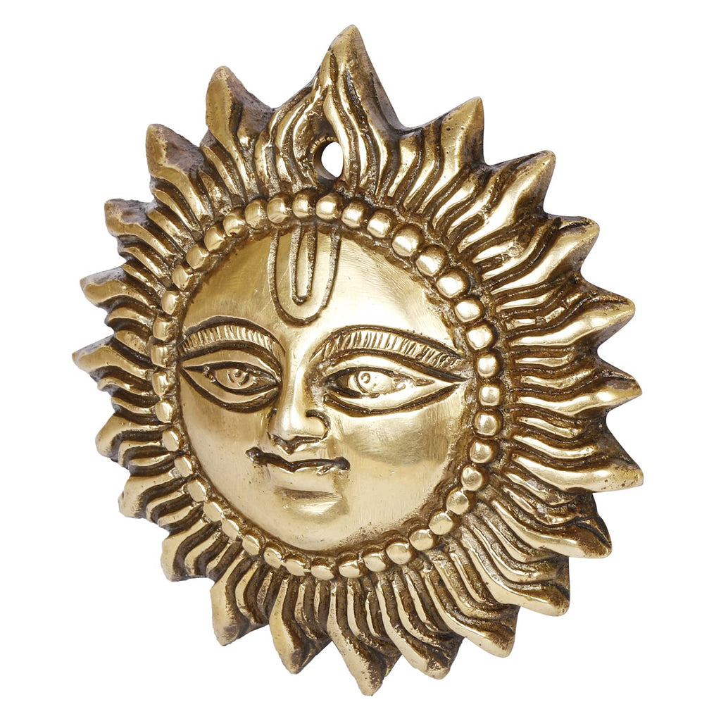 ARTVARKO Brass Sun Brass Wall Hanging for Vastu Home Entrance Door Decoration