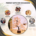 Crystal Divine Rose Quartz Crystal Tree Handmade Home Decor Items Crystal Bonsai Tree Showpiece for Home Decor Vastu Gift Items for Home Decoration Hall Decoration Items Healing Crystals Tree Gifts