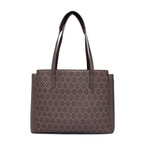 Cia Brown Tote Handbag With Monogram Detail Fits Upto 15 Laptop