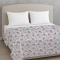 LINENWALAS Luxury Reversible Cotton Dohar Double Bed | 300 TC | 3-Layered AC Blanket with 250 GSM Cotton Filling | Ultra-Soft, Lightweight | Summer Throw Blanket (90x100 Inches, Garden of Grace) Kafalo