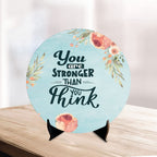 Artvibes Showpiece Idols and Figurines for Home and Office Decor | Stylish Quote Your are Stonger Than You Think for Table | Desk | Livingroom | Modern Art Design | Motivational Printed (SP_1217)