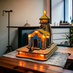 kedarnath Temple in Wood 3D Colour with Full Led Lights Setup - (14x13x8) CM - Maclarg India