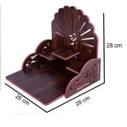 Lakhaji Mangal Beautiful Wooden Pooja Stand for Home Temple, Gold