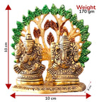 KridayKraft Mini Laxmi Ganesh Murti – Divine Lord Idol for Home & Office Décor, Intricately Designed Pooja Statue & Spiritual Showpiece for Living Room, Bedroom, Temple (Golden)