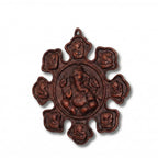 Lord Ganesha Ashtavinayak Wall Hanging Metal Plaque - 28cm x 27cm Antique Copper Finish Idol for Home Decor, Living Room & Entrance | Religious Figurine Gift Item (450g)