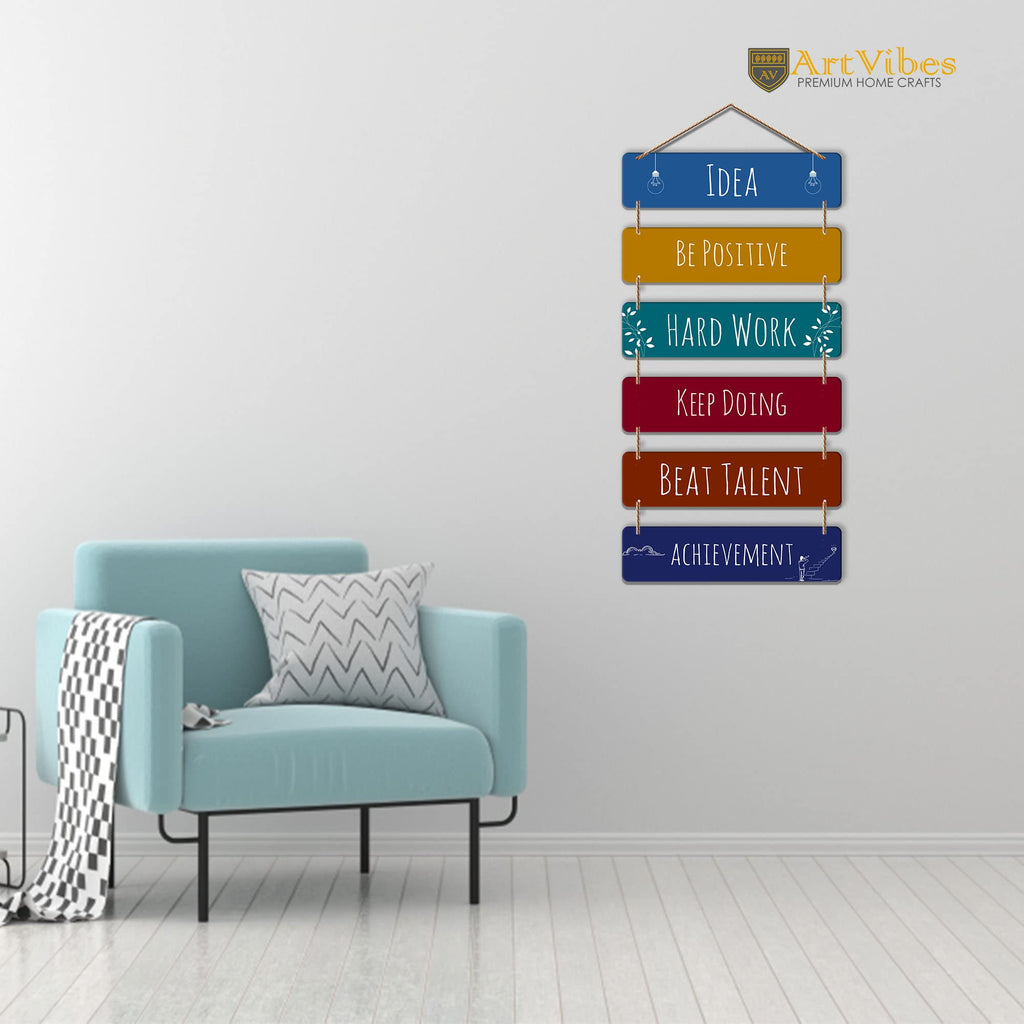 Artvibes Positive Quote Decorative Wall Hanging Ornaments | Quotes Decor Item | Wall Poster | Mdf Wall Decoration for Office | Wall Art Print | Inspirational Quotes | Gift Items (WH_3207N)