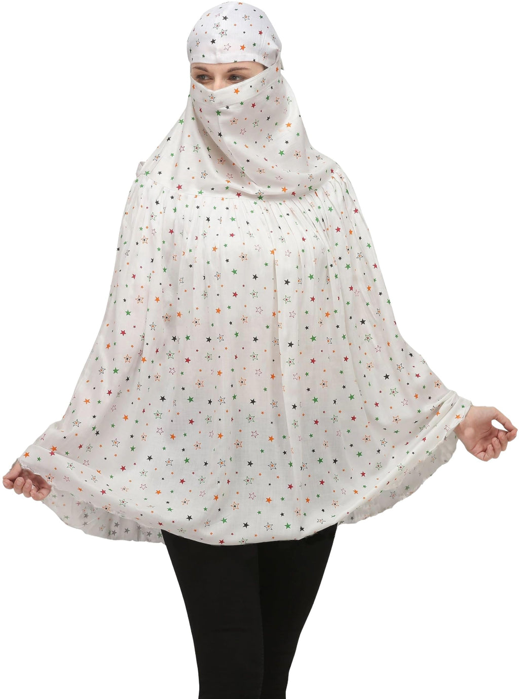 PRACHARAN Cotton Innovative Stylish Flower Printed Pattern Fancy Scarf With Sun Protection Cover Face Cotton Driving Scarf for Women's and Girls, For Female, Multicolor
