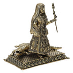 ARTVARKO Brass Goddess Khodiyar Crocodile Maa Statue for Home Decor Puja Mandir Temple 5 Inch