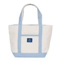 AQVA Premium Cotton Eco friendly Canvas Mini Tote Bag, Multipurpose Handbag/Shoulder Bag For Shopping, Travel, Grocery, Work, Beach, Office, College (Sky Blue)