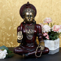 ARTVARKO Brass Hanuman Ji Murti Idol Bajrang Bali Sitting Blessing Meditation for puja Sculpture Diwali Decor Gifts Height 11 Inches