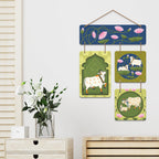 Artvibes Traditional Cow & Calf Pichwai Art Decorative Wall Art MDF Wooden Wall Hanger for Living Room | Room Decoration | Handcrafted Art | Wall Poster | Artworks Hangings | Unique Gift (WH_6521N)