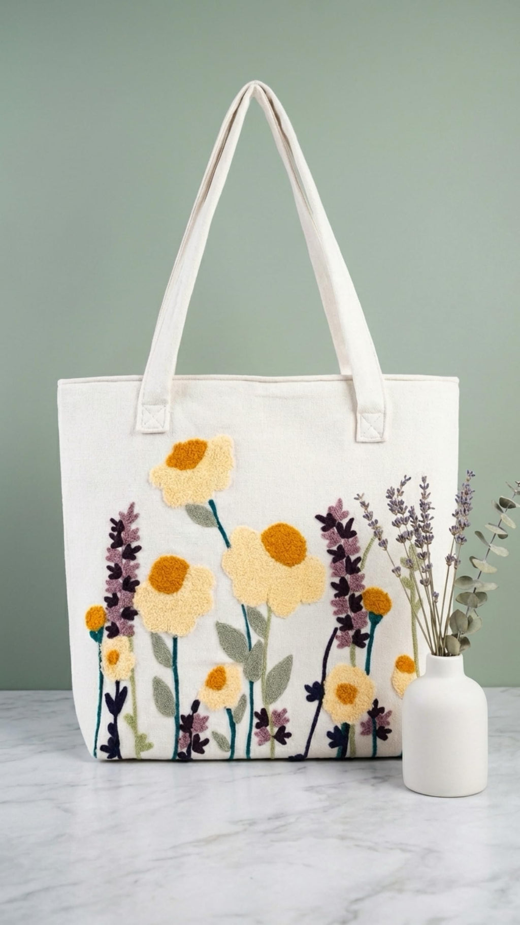ABSTRACT INDIA Handcrafted Shoulder Tote Bag with Zipper Closure | Cotton Canvas Breathable fabric | Travel, Office, College & Daily Use Tote Bag for Women