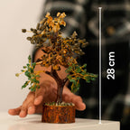 Money Magnet Crystal Tree with Pyrite, Tiger Eye, Citrine & Green Aventurine for Wealth, Abundance, Financial Growth, Success & Positive Energy | Vastu Decor for Home & Office