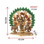 KridayKraft Elegant Tirupati Murti – Lord Venkateswara Swami Tirupati Balaji Vishnu JI Murti Idol Shank Chakar Tilak Statue for Temple (Golden)