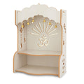 HOMEWEY DECOR Wooden Home Temple Handcrafted Support Heavy Idols Luxurious Finish Pooja Mandir for Home and Office Wall Mount for Room (Design3)
