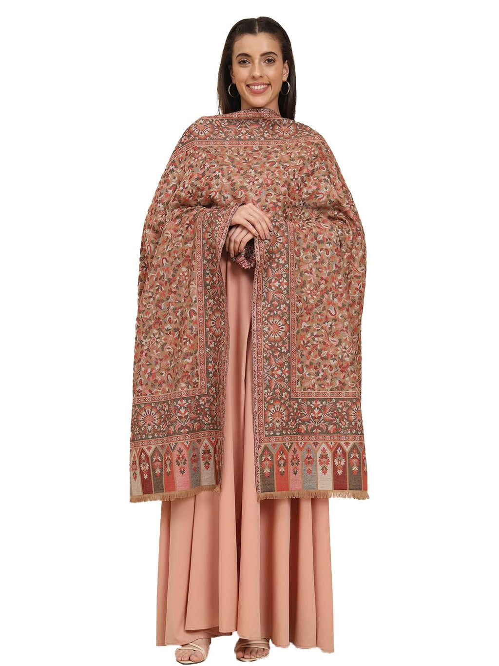 Pashmoda Women Dastaan Woven Design Jamawar Shawl (Size 101X203 CM)