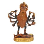 ARTVARKO Pure Brass Maa Kali Murti with Shiva Idol 7.5 Inches | Handcrafted Mahakali Adi Shakti Statue for Home Temple, Mandir & Puja | Religious Brass Sculpture for Spiritual Décor & Gifting