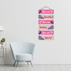 Artvibes You Are Beautiful You Are Fearless Decorative Wall Hanging Wooden Art | Quotes Decor Item | Wall Poster | Office Decor | Wall Art Print | Inspirational quotes | Gift Items (WH_3281N)