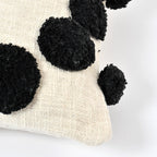 Furnistitchs Premium Decorative Throw Cushion Pillow Cover Boho Home Decor - Living Room Bedroom Couch Sofa Cushion Covers 16 inch x 16 inch (2, Black Circles)