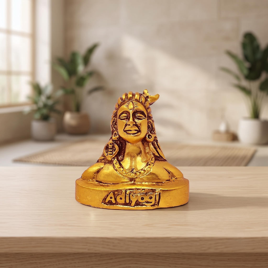 KridayKraft Adiyogi (Shiva) Metal Statue/Murti for Car Dashboard & Pooja,Home & Office Décor Item,Shankara/Mahakal Staute Showpiece Figurines Maha Shiv Ratri Idol Gift...
