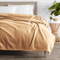 Purav Light Double Bed Fleece Blanket Soft, Lightweight,Woolen, Winter & Traveling Blanket Ideal AC & All-Season Blanket Polar Fleece-90 X 90''-2 Pc, Beige Kafalo