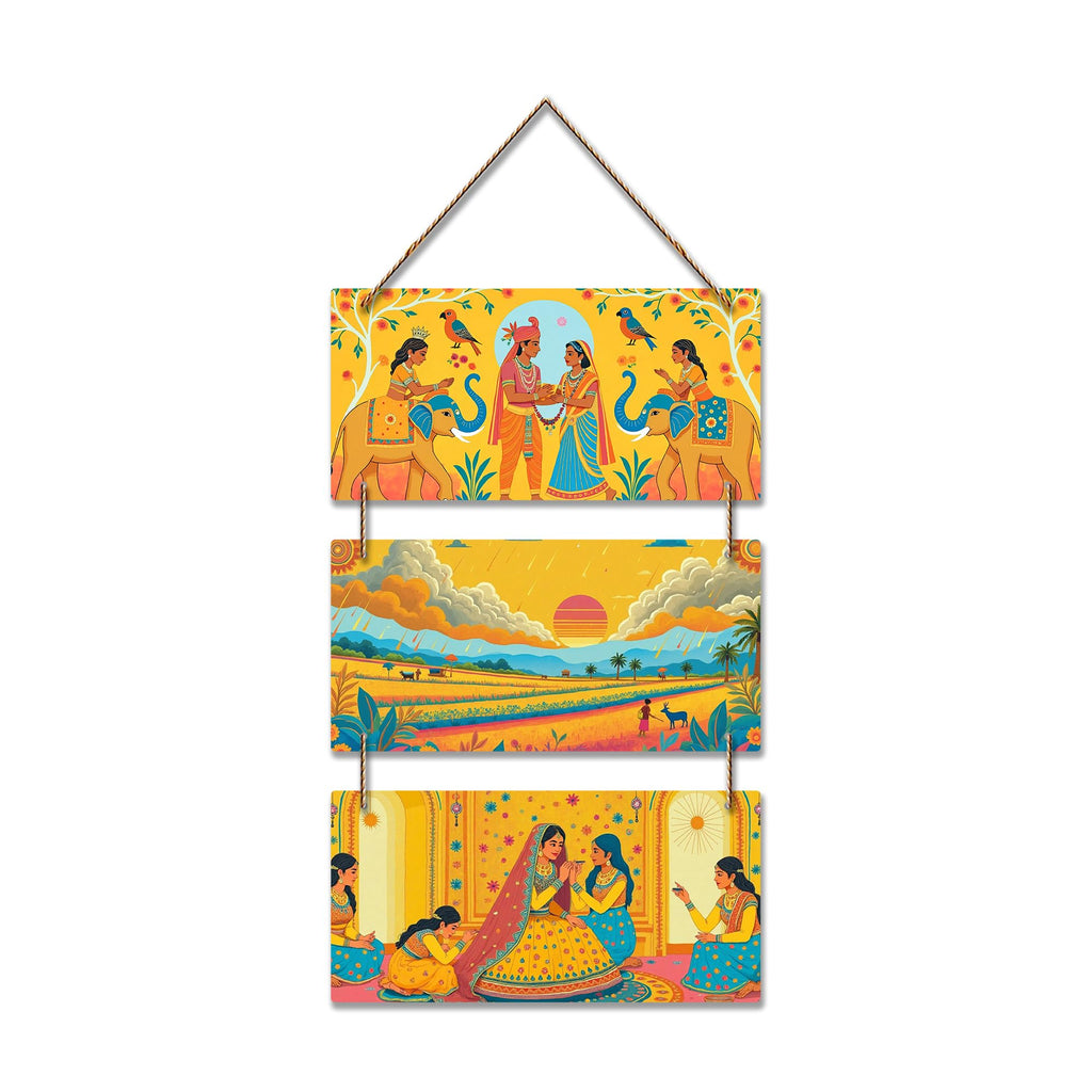 Artvibes Royal Couple Decorative MDF Wooden Wall Art for Home | Wood Decorative Items | Modern Decoration | Festive Decor | Art Print | Wall Illustrations | Paintings For Wall | Ideal Gifts (WH_9418N)