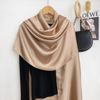 CrossKulture Two Toned Silken Satin Feel Scarf for Women | Stylish, Soft & Lightweight Stole | Satin Feel Neck Scarf, Hair Scarf, Head Scarf
