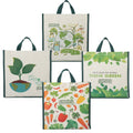 DOUBLE R BAGS Eco-Friendly, Reusable & Multi-Purpose Cotton Canvas Bag With Reinforced Handles For Kitchen Essentials Grocery, Fruits And Vegetables (Pack of 4, All Mix)