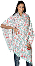 Exotic India Women's Wool Shawl (AR39_Multicoloured_Free Size)