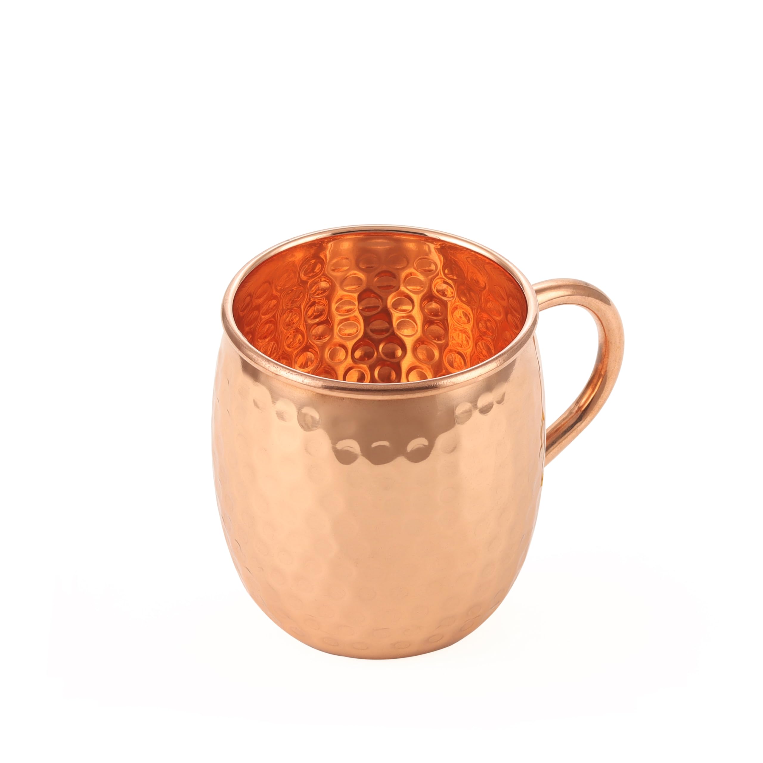 ALCU Copper Plated Mule Mug, Handcrafted Shiny Moscow Mule Beer Mug Cup, Cocktail Serveware, Drinkware & Barware, Ideal for Cocktails, Drinks, & Gifts, Best for Parties (500 ml) Set of 16