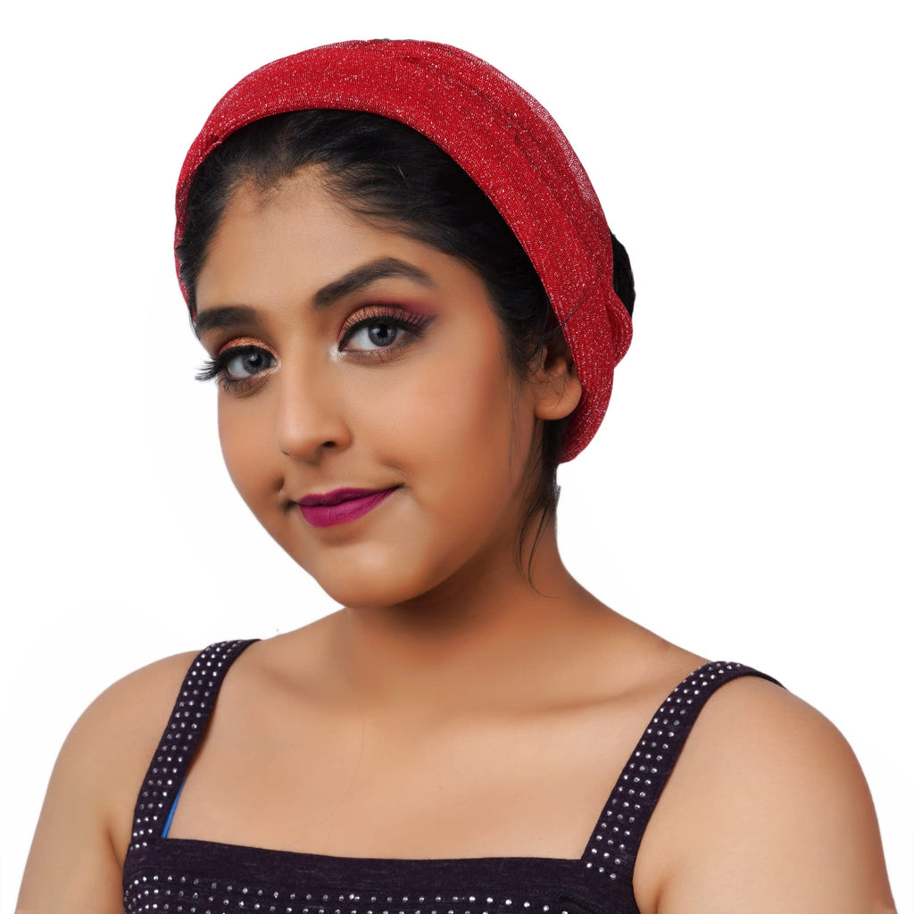 KETKAR Women's Spring Summer Face Scarf Bandana Net Mask Soft Cashmere Neck Scarves_Free Size(Pack Of 02,Pink And Red)