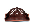 DIVOKAH® MDF Small Wooden Temple/Wall Shelves/sinhasan/Pooja Stand(8.5 in * 6 in * 5.5 in) (8 MM Plywood Thickness) (BR OMSUN)