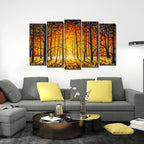 VIBECRAFTS Tree Forest 5 Pieces Premium Wall Painting For Home|Office|Living Room|Gift (PTVC5Pcs2_6502)