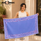 Pick Ur Needs Premium Satin Silk Feel Rectangle Scarf for Womens & Girls Floral Printed Long Fashion Stall Soft Lightweight Neck, Head & Shoulder Wrap