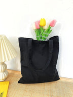 Peach Blossom Reusable Zipper and Pouch Tote Bags, 100% Cotton Shopping/Grocery Bag, Multi-Purpose Bag 5kgs Capacity, Single Pack (BlackWomenmission)