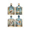 Artvibes Peacock Elephant Camel Pichwai Art Decorative MDF Wooden Wall Art for Home | Printed Wall Decoration | Graphic Artwork | Aesthetic Wooden Decor | Sceneries | Ideal Gifts (WH_5652N), Set of 4