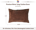 RD TREND® Corduroy Self Stripe 250 GSM Rectangular 18x 28 Inches Cushion Covers Set of 2 | Throw Pillow Covers for Sofa, Bed & Living Room | Perfect for Home Décor Coffee
