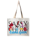 Sassy chhic 380 GSM Heavy Cotton Canvas Shoulder Bag Premium Urban Tote Bag for Women & Men | Hand-Drawn Designer | Eco-Friendly Reusable Office, College & Daily Commute Bag with Magnetic Closure